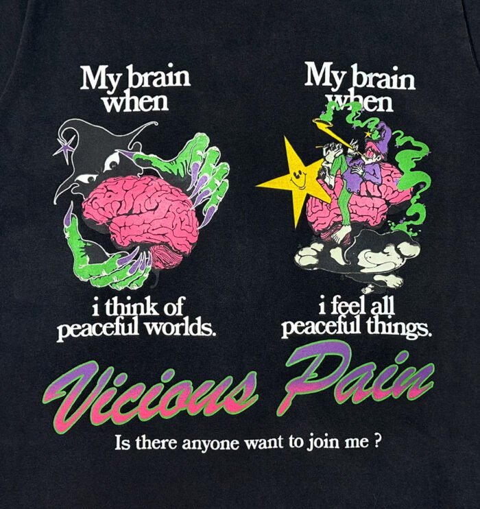 BRAINS - WASHED TEE - Gambar 4