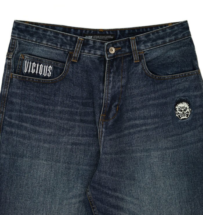BRATS DENIM - DARK BLUE WASHED - Gambar 3