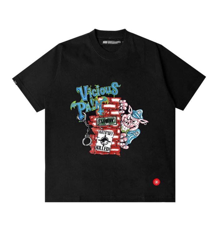 RATS GET KILLED BLACK TEE