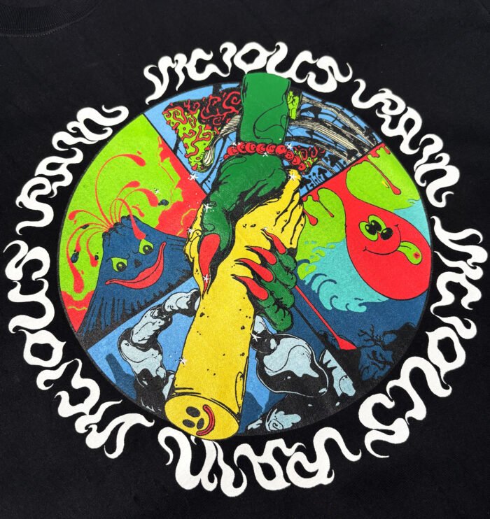 WISH YOU WERE HERE BLACK TEE - Gambar 3
