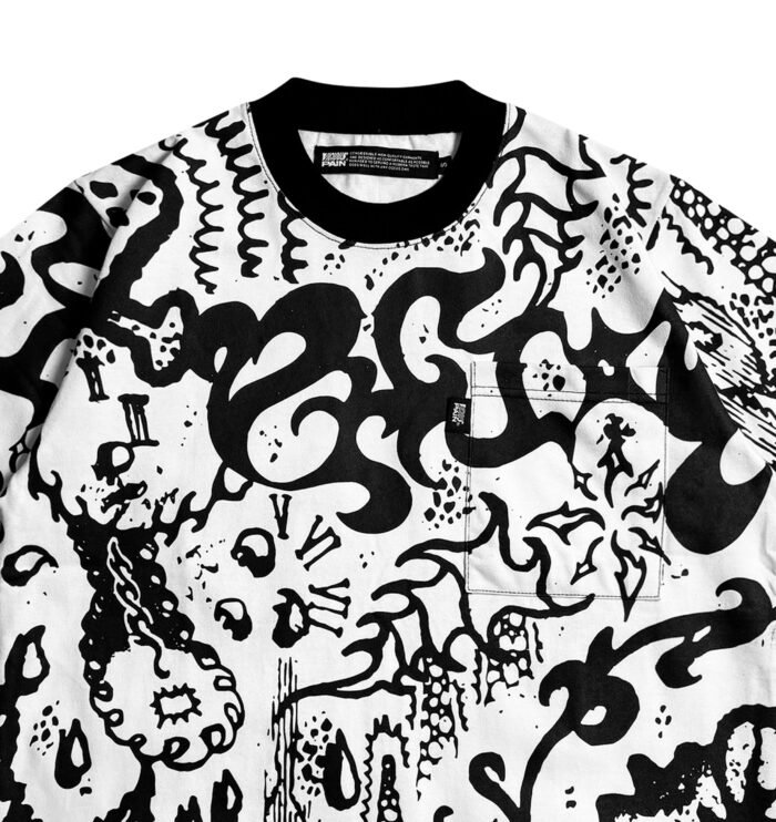 ASSID - WHITE FULL PRINTED TEE - Gambar 3