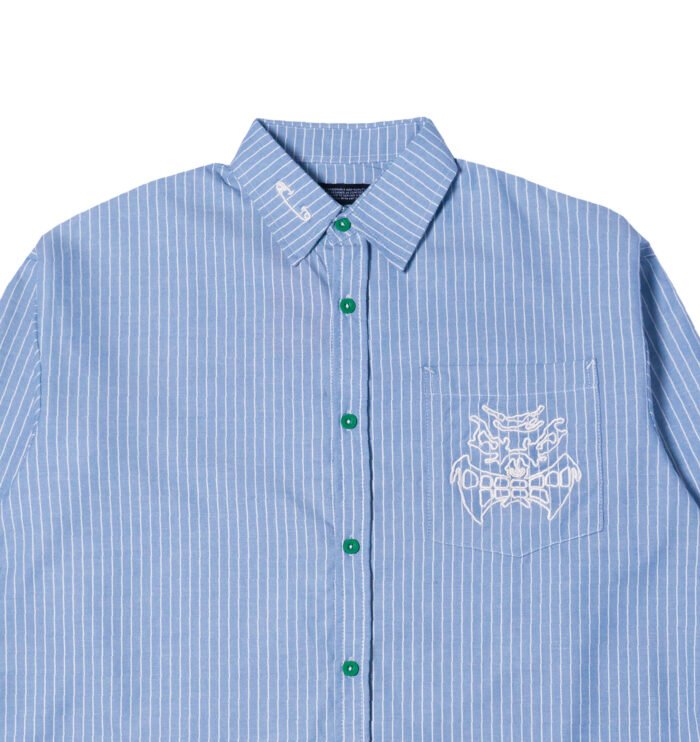 RAGE OXFORD STRIPE SHIRT - Gambar 3