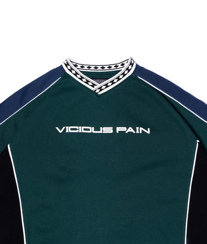 CAVEHEAD GREEN BLUE RAGLAN SHIRT - Gambar 3