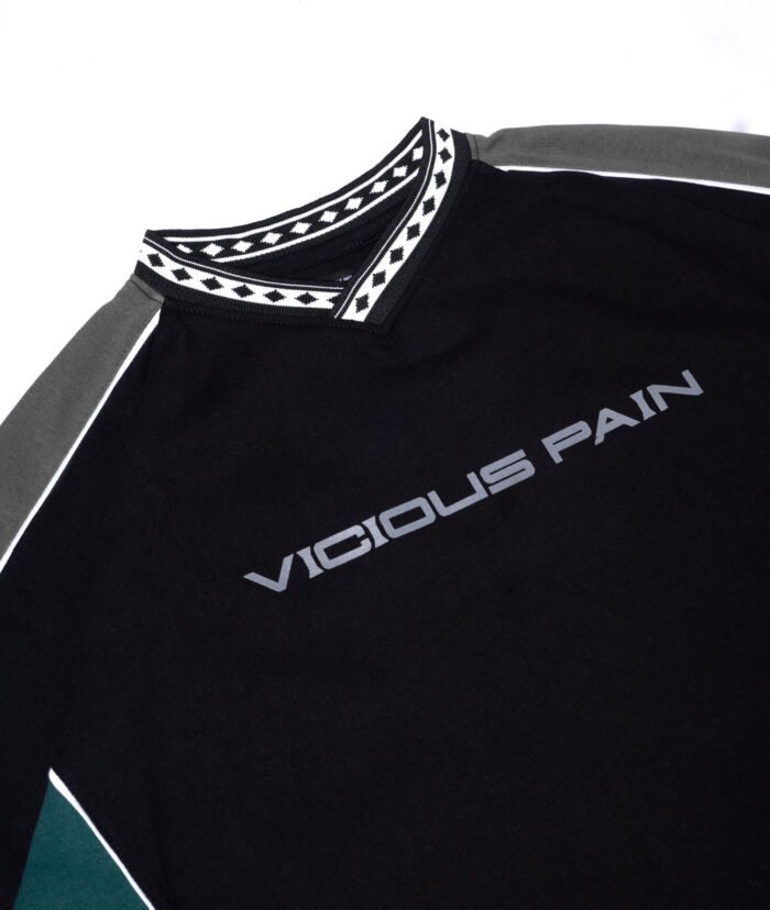 CAVEHEAD BLACK GREEN RAGLAN SHIRT - Gambar 5