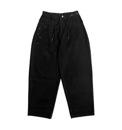VICIOUS PAIN / AGGRETION BLACK BAGGY PANTS
